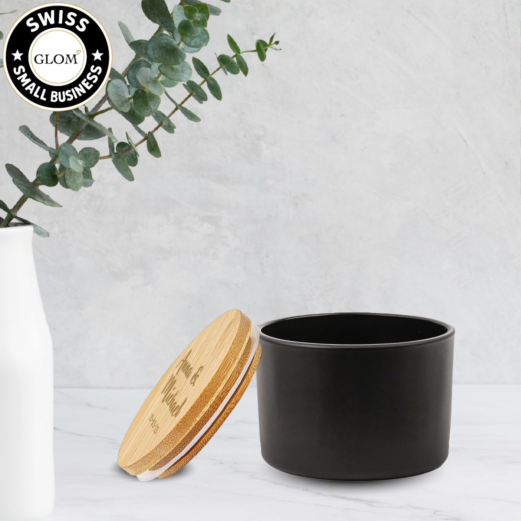 Premium Custom Candle – Engraved Bamboo Lid