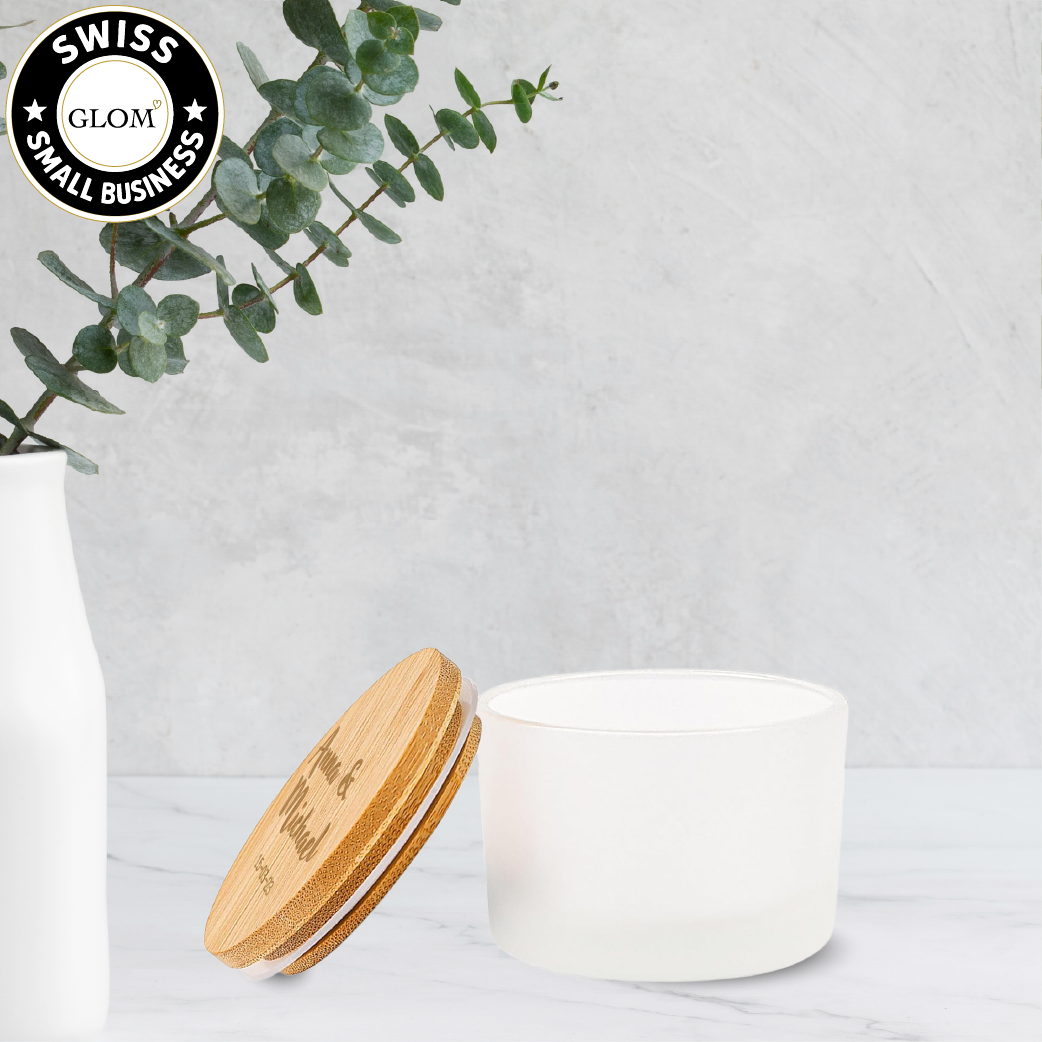 Premium Custom Candle – Engraved Bamboo Lid