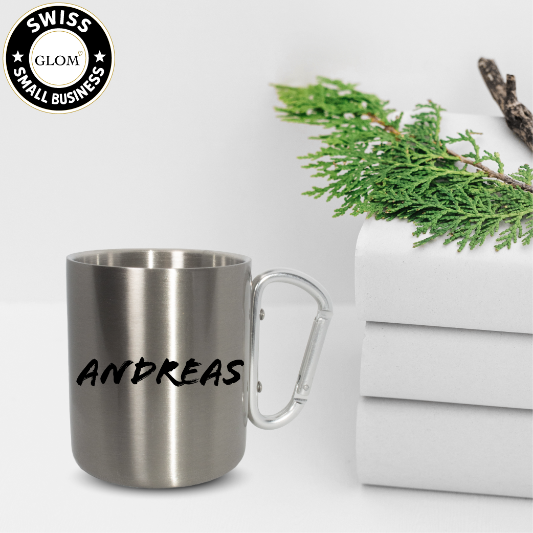 Adventure Mug – Edelstahl mit Karabinergriff