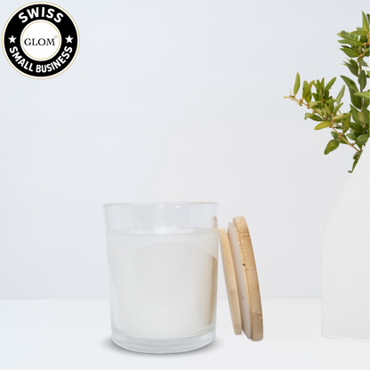 Custom Vanilla Candle – Engraved Bamboo Lid