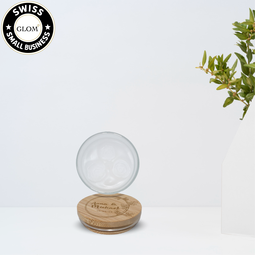 Premium Custom Candle – Engraved Bamboo Lid