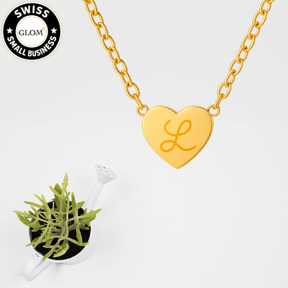 Personalisiertes Herz-Schmuckset – Halskette &amp; Ohrringe