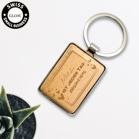 Custom Laser-Engraved Key Ring Metal